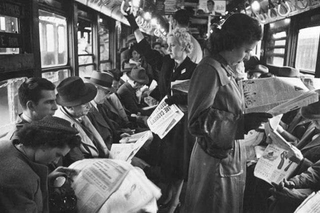 نيويورك قطار شهري عطش روزنامه usa newyork