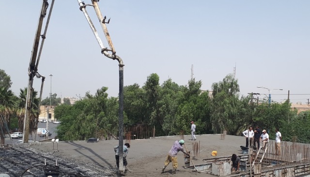 اجرای سقف وافل با مصالح اهواز به مدیریت مهندس حسن آباد